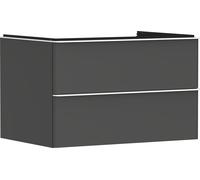 hansgrohe Xelu Q Meuble sous-lavabo, 780x550, 2 tiroirs, pour console avec vasque à poser, 54075700, 54075700, Colorazione: Mobili Grigio diamante opaco/maniglia bianco opaco