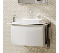 hansgrohe Xelu Q meuble sous-lavabo, 780x550, 1 tiroir, pour consoles avec vasque à poser, poli, 54054700, 54054700, Colorazione: Mobili bianco lucido/maniglia bianco opaco