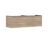 hansgrohe Xelu Q Meuble sous-lavabo, 1560x550, 4 tiroirs, pour vasques à poser, sans découpe de siphon, 54092700, 54092700, Colorazione: Mobili Rovere Natura/Maniglia Bianco Opaco