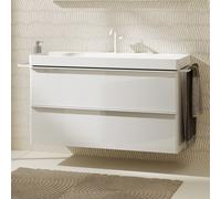 hansgrohe Xelu Q Meuble sous-lavabo, 1180x475, 2 tiroirs, pour lavabo, 54035700, 54035700, Colorazione: Mobili bianco lucido/maniglia bianco opaco