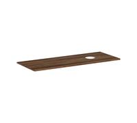 hansgrohe Xelu Q console con foro circolare a destra, 1360x550, per lavabo da appoggio, senza foro per rubinetto, 54117, Colorazione: Noce Scuro