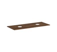 hansgrohe Xelu Q console con 2 fori rotondi, 1360x550, per lavabo da appoggio, senza foro per rubinetto, 54118, Colorazione: Noce Scuro