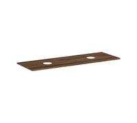 hansgrohe Xelu Q Console avec 2 découpes rondes, 1560x550, pour vasque à poser, sans trou pour robinet, 54119630, 54119630, Colorazione: Noce Scuro