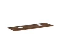 hansgrohe Xelu Q console con 2 aperture, 1560x550, per lavabo da appoggio, con foro per rubinetto, 54126, Colorazione: Noce Scuro - 54126630