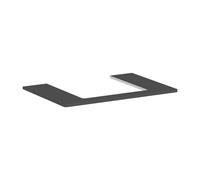 hansgrohe Xelu Q Console avec découpe au centre, 500x480, pour vasque à poser, polie, 54094910, 54094910, Colorazione: Grigio diamante opaco