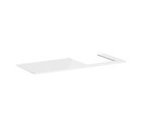 hansgrohe Xelu Q console con foro a destra, 1360x550, per lavabo da appoggio, lucido, 54098, Colorazione: Bianco lucido