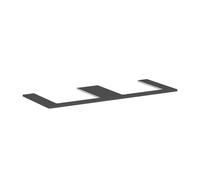 hansgrohe Xelu Q console con 2 aperture, 1360x550, per lavabo da appoggio, lucido, 54099, Colorazione: Grigio diamante opaco