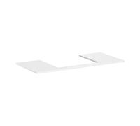 hansgrohe Xelu Q Console avec découpe au centre, 1180x550, pour vasque à poser 600x480mm, polie, 54111050, 54111050, Colorazione: Bianco lucido