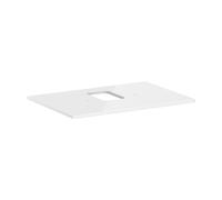hansgrohe Xelu Q console con fori al centro, 780x550, per lavabo da appoggio, con foro per rubinetto, 54120, Colorazione: Bianco lucido