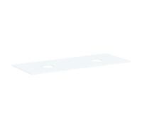 hansgrohe Xevolos E Console 1370/550 avec 2 découpes au centre pour lavabo à poser sans trou de robinetterie, 54332700, 54332700, Colorazione: Bianco opaco
