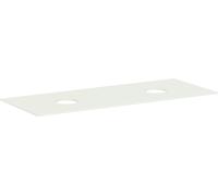 hansgrohe Xevolos E Console 1370/550 avec 2 découpes au centre pour lavabo à poser sans trou de robinetterie, 54332780, 54332780, Colorazione: Beige sabbia opaco