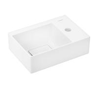 hansgrohe Xelovos E lavabo, 1 foro per rubinetto a destra o a sinistra, senza sfioratore, 360x250 mm, SmartClean, con scarico a scomparsa, 6108, Versione: Foro di rubinetto a destra