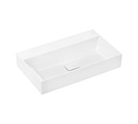 hansgrohe Xevolos E lavabo, senza sfioratore, 800x480 mm, SmartClean, non lucidato, con scarico a scomparsa, 6109, Versione: senza foro per rubinetto