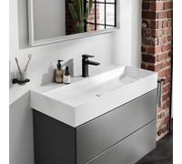 hansgrohe Xevolos E lavabo, senza sfioratore, 1000x480 mm, SmartClean, non lucidato, con scarico a scomparsa, 6110, Versione: 1 foro per rubinetto