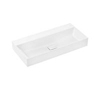 hansgrohe Xevolos E lavabo, senza sfioratore, 1000x480 mm, SmartClean, non lucidato, con scarico a scomparsa, 6110, Versione: senza foro per rubinetto