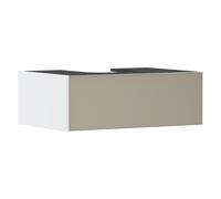 hansgrohe Xevolos E meuble sous lavabo, 1 tiroir, 1 découpe au centre, 780x550x275mm, pour console avec vasque à poser, 54310390, 54310390, Colorazione: Corpo bianco opaco, frontale con texture bronzo