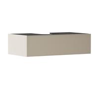 hansgrohe Xevolos E meuble sous lavabo, 1 tiroir, 1 découpe au centre, 980x550x275mm, pour console avec vasque à poser, 54314390, 54314390, Colorazione: Cassa beige sabbia opaco, frontale bronzo testu