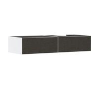 hansgrohe Xevolos E meuble sous lavabo, 2 tiroirs, 1 découpe à droite, 1370x550x275mm, pour console avec vasque à poser, 54322660, 54322660, Colorazione: Corpo bianco opaco, frontale tessuto grigio sc
