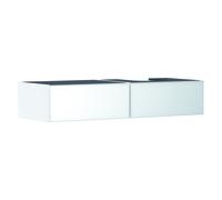 hansgrohe Xevolos E meuble sous lavabo, 2 tiroirs, 1 découpe à droite, 1370x550x275mm, pour console avec vasque à poser, 54322320, 54322320, Colorazione: Carcassa bianco opaco, frontale bianco metalli