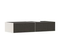 hansgrohe Xevolos E meuble sous lavabo, 2 tiroirs, 1 découpe à droite, 1370x550x275mm, pour console avec vasque à poser, 54323660, 54323660, Colorazione: Corpo beige sabbia opaco, frontale tessuto gri