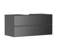 hansgrohe Xevolos E Meuble sous-lavabo, 2 tiroirs, 1 découpe au centre, 1180x550x555mm, pour plan de toilette à poser, 54195770, 54195770, Colorazione: Struttura grigio ardesia opaco, frontale grigio 