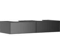 hansgrohe Xevolos E meuble sous lavabo, 2 tiroirs, 1 découpe au centre, 1370x550x275mm, pour console avec vasque à poser, 54318770, 54318770, Colorazione: Struttura grigio ardesia opaco, frontale grig
