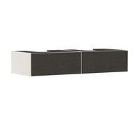 hansgrohe Xevolos E meuble sous lavabo, 2 tiroirs, 1 découpe au centre, 1370x550x275mm, pour console avec vasque à poser, 54317660, 54317660, Colorazione: Corpo beige sabbia opaco, frontale tessuto gr