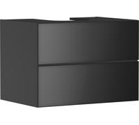 hansgrohe Xevolos E Meuble sous-lavabo, 2 tiroirs, 1 découpe au centre, 780x550x555mm, pour plan de toilette à poser, 54189770, 54189770, Colorazione: Struttura grigio ardesia opaco, frontale grigio a