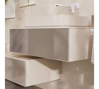 hansgrohe Xevolos E meuble sous lavabo, 1 tiroir, 1 découpe au centre, 980x550x275mm, pour console avec vasque à poser, 54314790, 54314790, Colorazione: Carcassa beige sabbia opaco, frontale beige sab