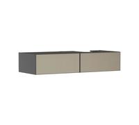 hansgrohe Xevolos E meuble sous lavabo, 2 tiroirs, 1 découpe à droite, 1370x550x275mm, pour console avec vasque à poser, 54324390, 54324390, Colorazione: Cassa grigio ardesia opaco, frontale bronzo te
