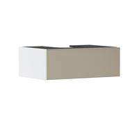 hansgrohe Xevolos E meuble sous lavabo, 1 tiroir, 1 découpe au centre, 780x550x275mm, pour console avec vasque à poser, 54310390, 54310390, Colorazione: Corpo bianco opaco, frontale con texture bronzo