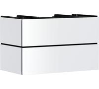hansgrohe Xilesa E meuble sous-lavabo, 2 tiroirs, pour console découpe au centre, 980x550x620mm, 54301700, 54301700, Colorazione: Bianco opaco