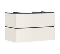 hansgrohe Xilesa E meuble sous-lavabo, 2 tiroirs, pour console découpe au centre, 980x550x620mm, 54301780, 54301780, Colorazione: Beige sabbia opaco