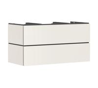 hansgrohe Xilesa E meuble sous-lavabo, 2 tiroirs PushOpen, pour plan de toilette découpe au centre, 1180x550x620mm, 54304780, 54304780, Colorazione: Beige sabbia opaco
