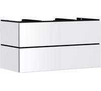 hansgrohe Xilesa E meuble sous-lavabo, 2 tiroirs PushOpen, pour plan de toilette découpe au centre, 1180x550x620mm, 54304700, 54304700, Colorazione: Bianco opaco