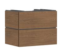 hansgrohe Xilesa E meuble sous-lavabo, 2 tiroirs PushOpen, pour plan de toilette découpe au centre, 780x550x620mm, 54300550, 54300550, Colorazione: Quercia cashmere