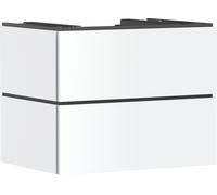 hansgrohe Xilesa E meuble sous-lavabo, 2 tiroirs PushOpen, pour plan de toilette découpe au centre, 780x550x620mm, 54300700, 54300700, Colorazione: Bianco opaco