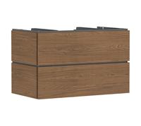 hansgrohe Xilesa E meuble sous-lavabo, 2 tiroirs PushOpen, pour plan de toilette découpe au centre, 980x550x620mm, 54302550, 54302550, Colorazione: Quercia cashmere