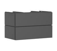 hansgrohe Xilesa E meuble sous-lavabo, 2 tiroirs PushOpen, pour plan de toilette découpe au centre, 980x550x620mm, 54302760, 54302760, Colorazione: Grigio ardesia opaco