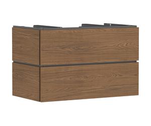 hansgrohe Xilesa E meuble sous-lavabo, 2 tiroirs PushOpen, pour plan de toilette découpe au centre, 980x550x620mm, 54302550, 54302550, Colorazione: Quercia cashmere