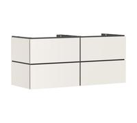 hansgrohe Xilesa E meuble sous-lavabo, 4 tiroirs PushOpen, pour plan de toilette découpe au centre, 1375x550x620mm, 54306780, 54306780, Colorazione: Beige sabbia opaco