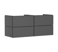 hansgrohe Xilesa E meuble sous-lavabo, 4 tiroirs PushOpen, pour plan de toilette découpe au centre, 1375x550x620mm, 54306760, 54306760, Colorazione: Grigio ardesia opaco