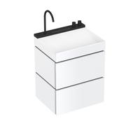 hansgrohe Xilesa E meuble sous-lavabo pour lavabos, 2 tiroirs, 580x470x620mm, 54254700, 54254700, Colorazione: Bianco opaco