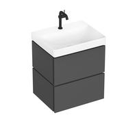 hansgrohe Xilesa E meuble sous-lavabo pour lavabos, 2 tiroirs, 580x470x620mm, 54254760, 54254760, Colorazione: Grigio ardesia opaco
