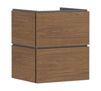 hansgrohe Xilesa E Meuble sous-lavabo pour lavabos, 2 tiroirs PushOpen, 530x470x620mm, 54292550, 54292550, Colorazione: Quercia cashmere