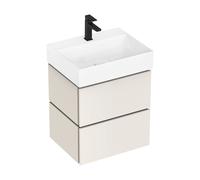 hansgrohe Xilesa E Meuble sous-lavabo pour lavabos, 2 tiroirs PushOpen, 580x470x620mm, 54293780, 54293780, Colorazione: Beige sabbia opaco