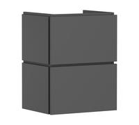 hansgrohe Xilesa E Meuble sous-lavabo pour lave-mains, 2 tiroirs PushOpen, 480x380x620mm, 54290760, 54290760, Colorazione: Grigio ardesia opaco