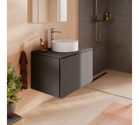 hansgrohe Xilesa E meuble sous-lavabo, 2 tiroirs PushOpen, pour plan de toilette découpe au centre, 780x550x620mm, 54300760, 54300760, Colorazione: Grigio ardesia opaco
