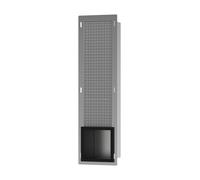 hansgrohe XtraStoris Original portarotolo, da incasso, con contenitore per 6 rotoli, 140x140x682 mm, 56058, Colorazione: nero opaco