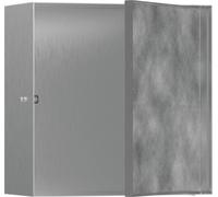 hansgrohe XtraStoris Rock nicchia a muro con porta piastrellabile 300x300x140 mm, 56091, Colorazione: acciaio inossidabile spazzolato